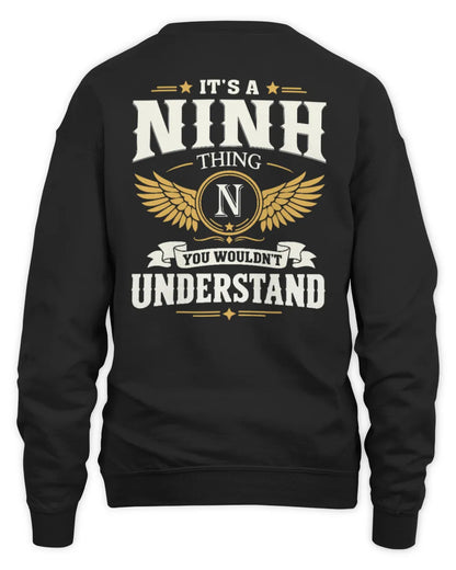 NINH KT06-M008 It’s a [NAME] Thing – You Wouldn’t Understand | Personalized Vintage T-Shirt - Unisex Sweatshirt - Black