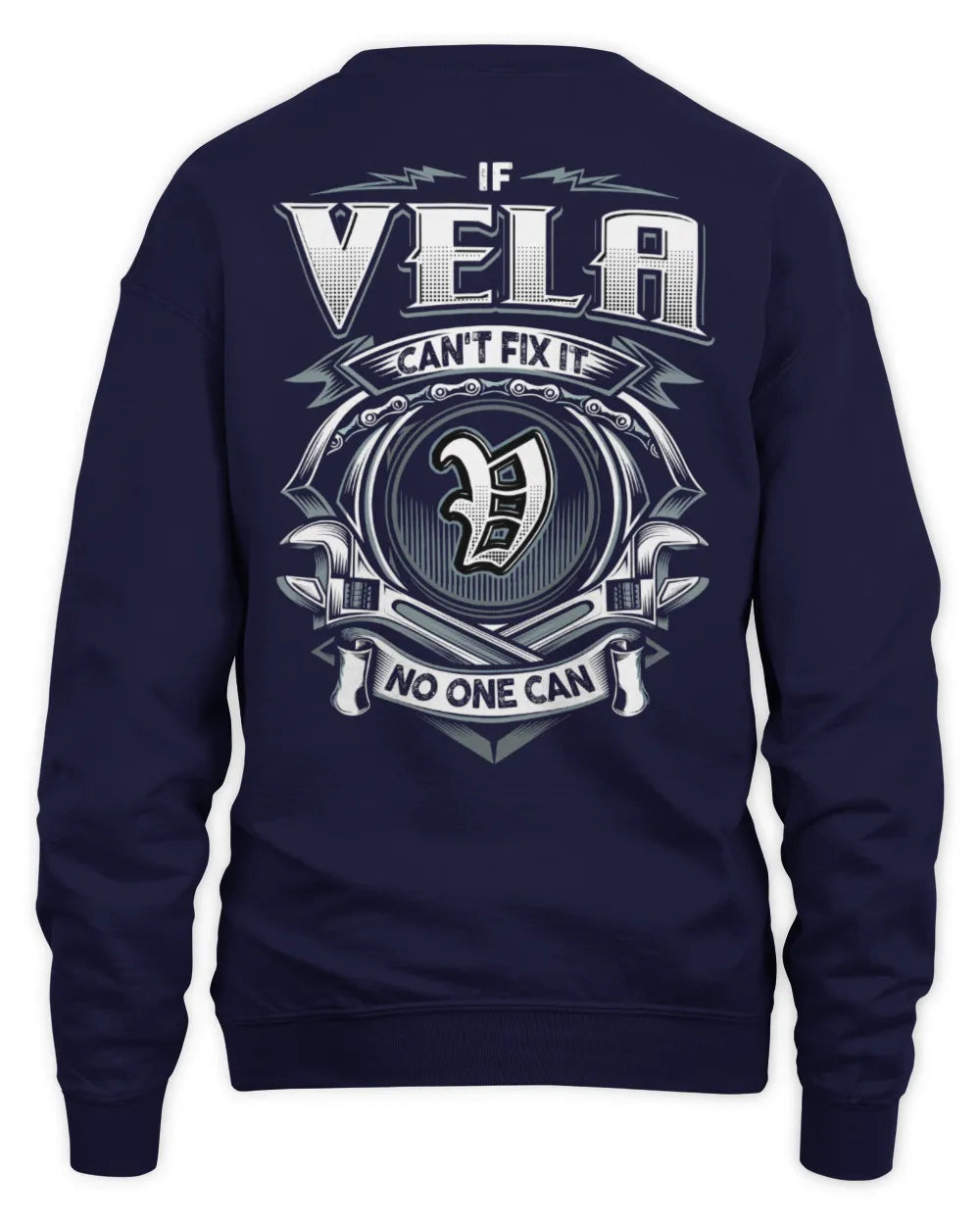 VELA AP81-K4-626 - Personalized Ahmed Quote Apparel “If Ahmed Can't Fix It, No One Can” - Unisex Sweatshirt - Navy