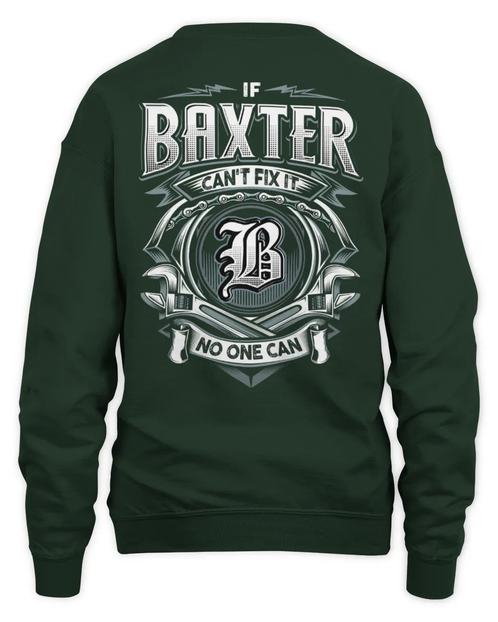 BAXTER AP81-K4-626 - Personalized Ahmed Quote Apparel “If Ahmed Can't Fix It, No One Can” - Unisex Sweatshirt - Forest Green