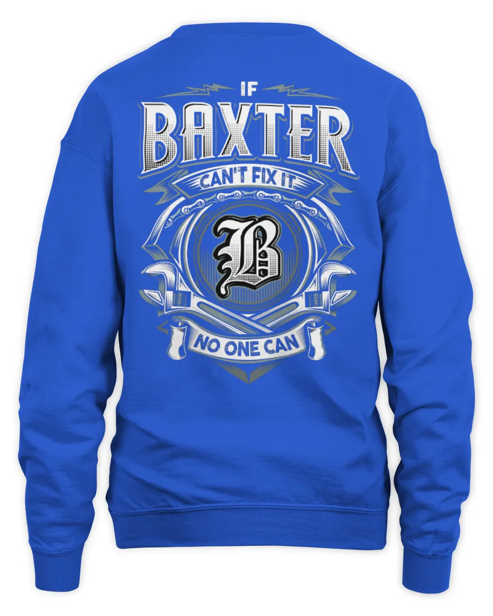 BAXTER AP81-K4-626 - Personalized Ahmed Quote Apparel “If Ahmed Can't Fix It, No One Can” - Unisex Sweatshirt - Royal