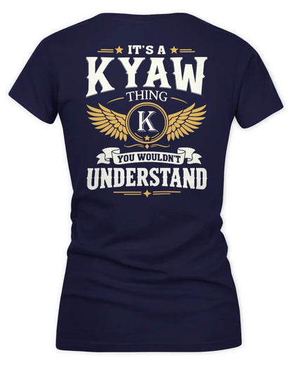 KYAW KT06-M008 It’s a [NAME] Thing – You Wouldn’t Understand | Personalized Vintage T-Shirt - Women's V-Neck T-Shirt - Navy