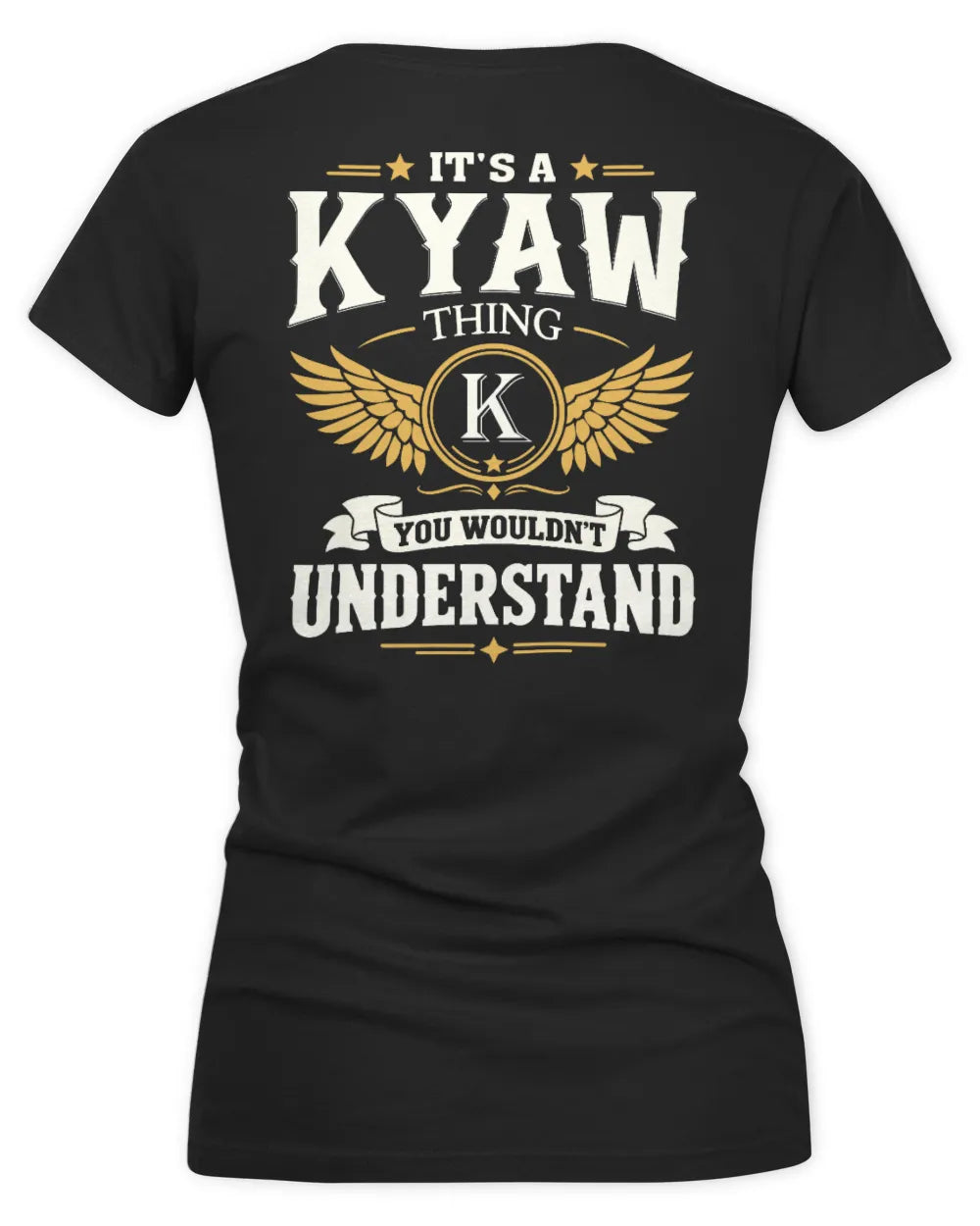 KYAW KT06-M008 It’s a [NAME] Thing – You Wouldn’t Understand | Personalized Vintage T-Shirt - Women's V-Neck T-Shirt - Black