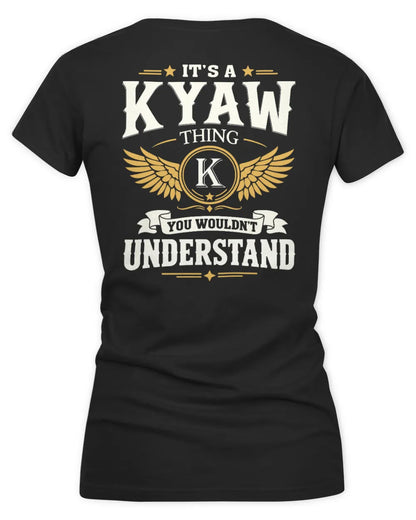 KYAW KT06-M008 It’s a [NAME] Thing – You Wouldn’t Understand | Personalized Vintage T-Shirt - Women's V-Neck T-Shirt - Black