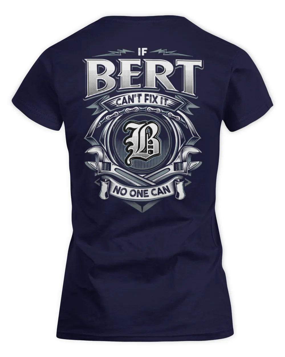 BERT AP81-K4-626 - Personalized Ahmed Quote Apparel “If Ahmed Can't Fix It, No One Can” - Women's Standard T-Shirt - Navy