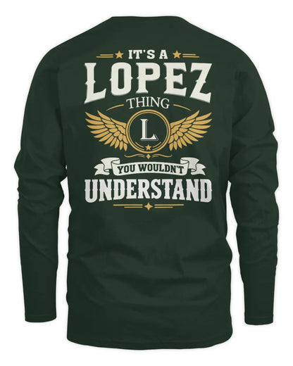LOPEZ KT06-M008 It’s a [NAME] Thing – You Wouldn’t Understand | Personalized Vintage T-Shirt - Men's Long Sleeved T-Shirt - Forest Green