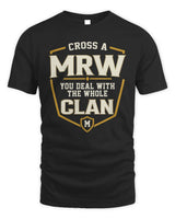 MRW NT1-K008 Cross A/An NAME, You Deal With the Whole Clan | Personalized Vintage T-Shirt - Unisex Standard T-Shirt - Black