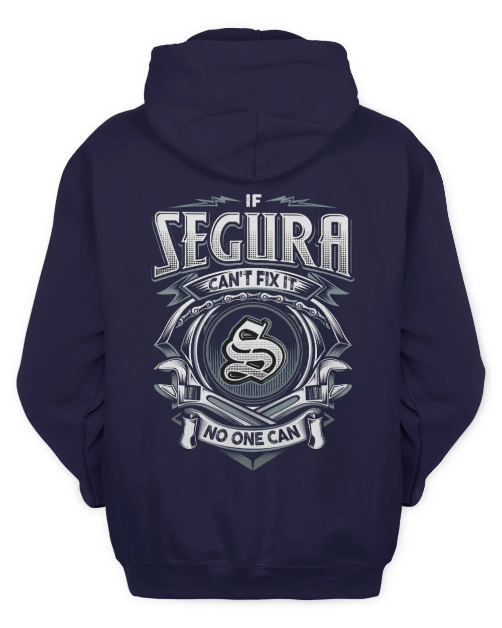 SEGURA AP81-K4-626 - Personalized Ahmed Quote Apparel “If Ahmed Can't Fix It, No One Can” - Unisex Hoodie - Navy