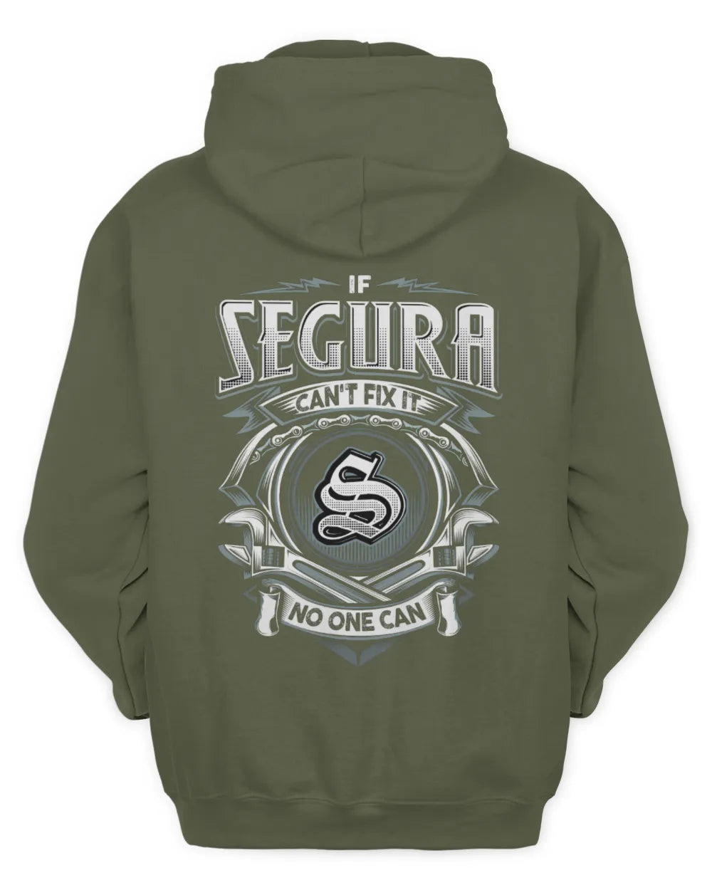 SEGURA AP81-K4-626 - Personalized Ahmed Quote Apparel “If Ahmed Can't Fix It, No One Can” - Unisex Hoodie - Military Green