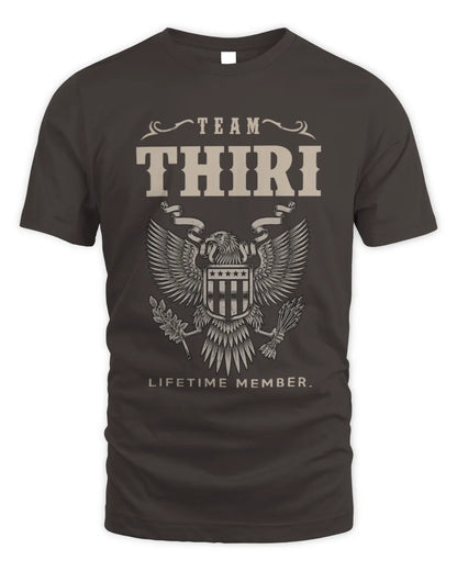 THIRI TP06-K82 – Personalized Classic Style Apparel “Team NAME Lifetime Member” - Unisex Standard T-Shirt - Dark Chocolate