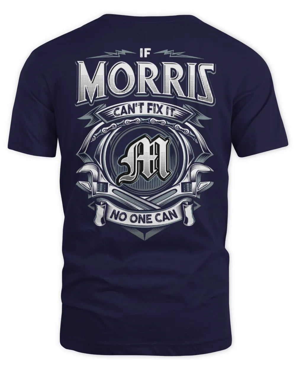 MORRIS AP81-K4-626 - Personalized Ahmed Quote Apparel “If Ahmed Can't Fix It, No One Can” - Unisex Standard T-Shirt - Navy