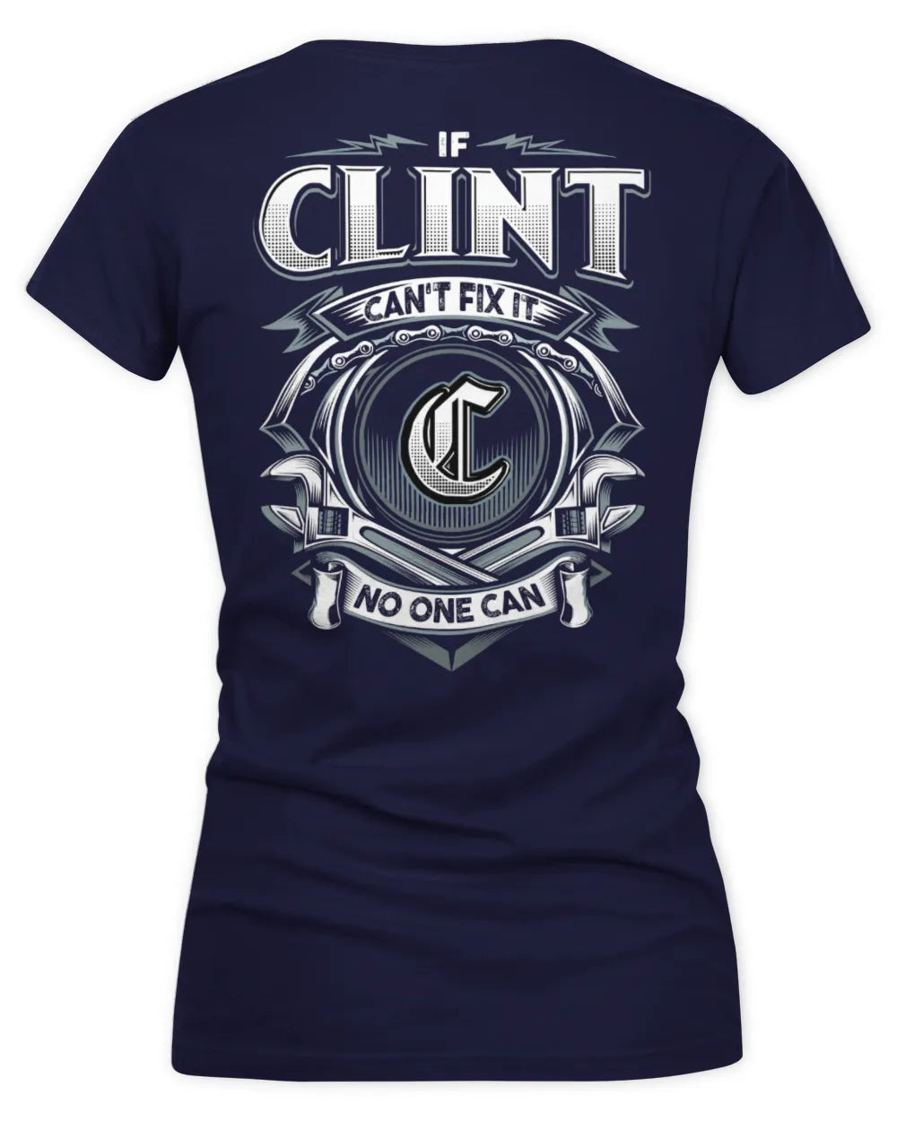 CLINT AP81-K4-626 - Personalized Ahmed Quote Apparel “If Ahmed Can't Fix It, No One Can” - Women's V-Neck T-Shirt - Navy