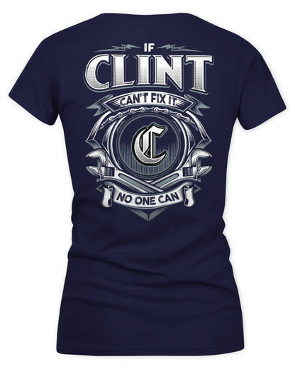CLINT AP81-K4-626 - Personalized Ahmed Quote Apparel “If Ahmed Can't Fix It, No One Can” - Women's V-Neck T-Shirt - Navy