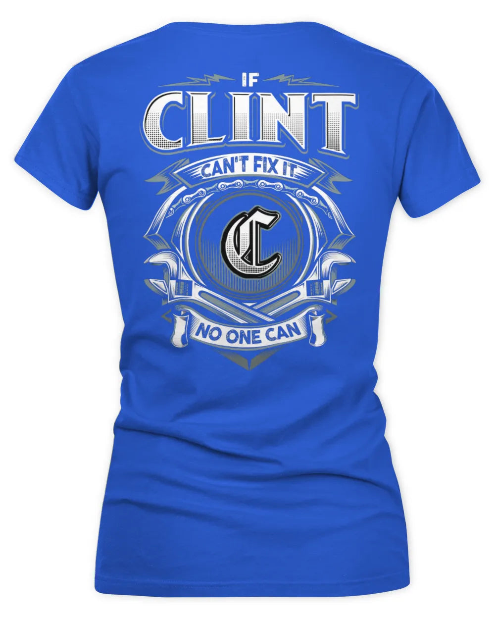 CLINT AP81-K4-626 - Personalized Ahmed Quote Apparel “If Ahmed Can't Fix It, No One Can” - Women's V-Neck T-Shirt - Royal
