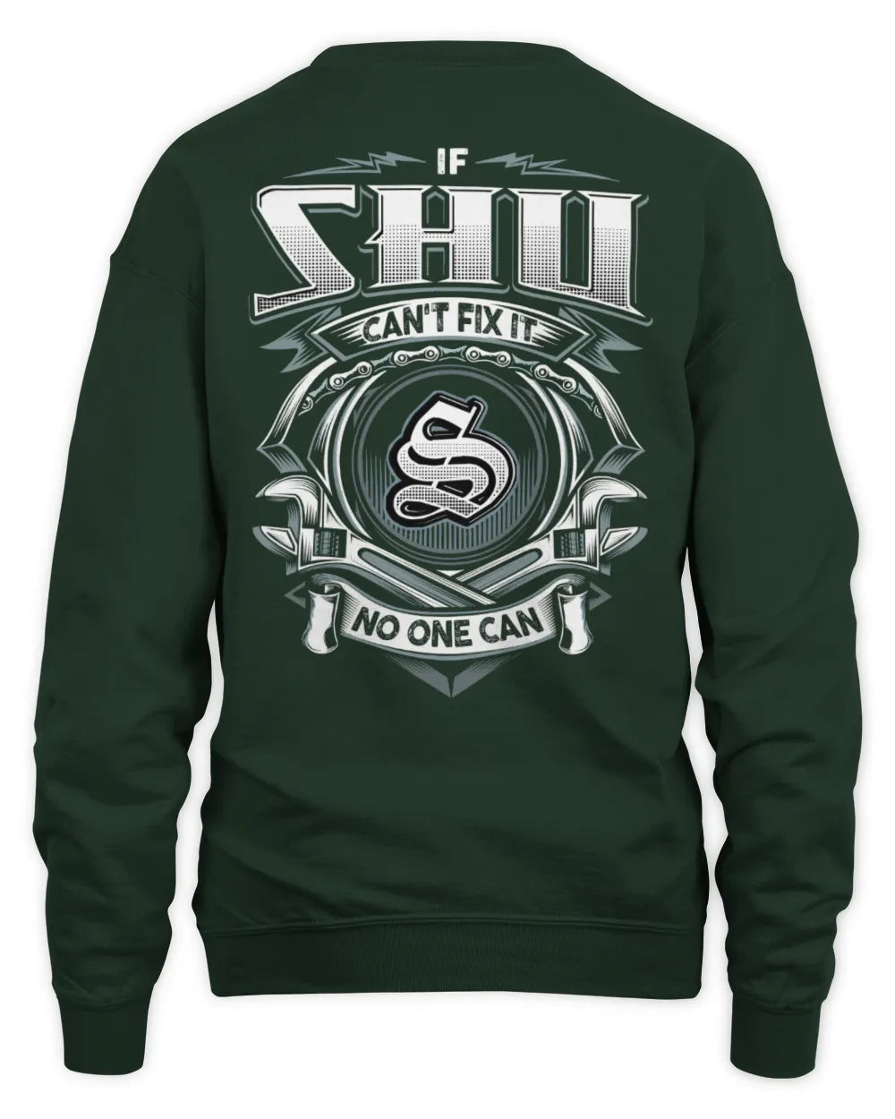 SHU AP81-K4-626 - Personalized Ahmed Quote Apparel “If Ahmed Can't Fix It, No One Can” - Unisex Sweatshirt - Forest Green