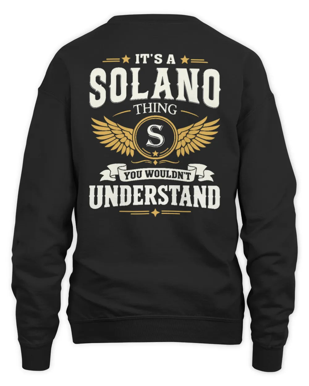 SOLANO KT06-M008 It’s a [NAME] Thing – You Wouldn’t Understand | Personalized Vintage T-Shirt - Unisex Sweatshirt - Black