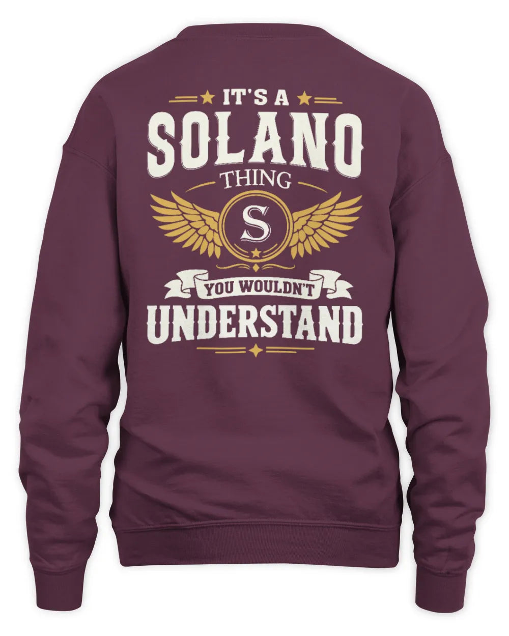 SOLANO KT06-M008 It’s a [NAME] Thing – You Wouldn’t Understand | Personalized Vintage T-Shirt - Unisex Sweatshirt - Maroon
