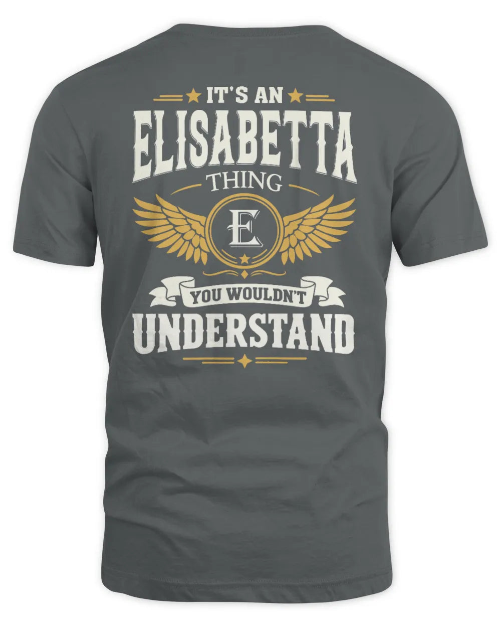 ELISABETTA KT06-M008 It’s a [NAME] Thing – You Wouldn’t Understand | Personalized Vintage T-Shirt - Unisex Standard T-Shirt - Charcoal