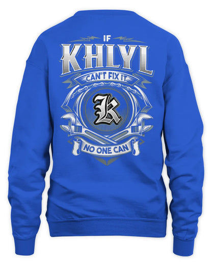 KHLYL AP81-K4-626 - Personalized Ahmed Quote Apparel “If Ahmed Can't Fix It, No One Can” - Unisex Sweatshirt - Royal