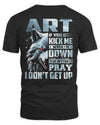 ART AP62-K4-666 - Personalized Fierce Wolf Quote Apparel “If You Kick Me When I’m Down, You Better Pray I Don’t Get Up”