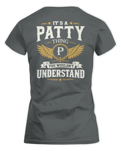 PATTY KT06-M008 It’s a [NAME] Thing – You Wouldn’t Understand | Personalized Vintage T-Shirt - Women's Standard T-Shirt - Charcoal
