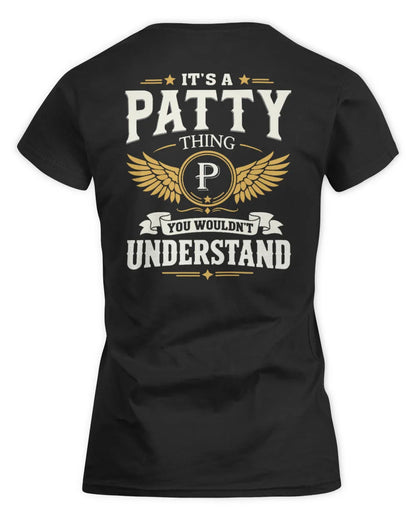 PATTY KT06-M008 It’s a [NAME] Thing – You Wouldn’t Understand | Personalized Vintage T-Shirt - Women's Standard T-Shirt - Black