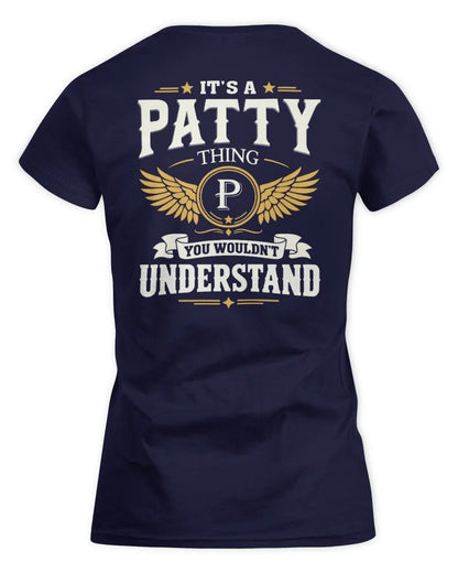 PATTY KT06-M008 It’s a [NAME] Thing – You Wouldn’t Understand | Personalized Vintage T-Shirt - Women's Standard T-Shirt - Navy