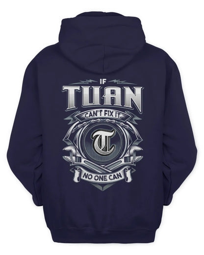TUAN AP81-K4-626 - Personalized Ahmed Quote Apparel “If Ahmed Can't Fix It, No One Can” - Unisex Hoodie - Navy