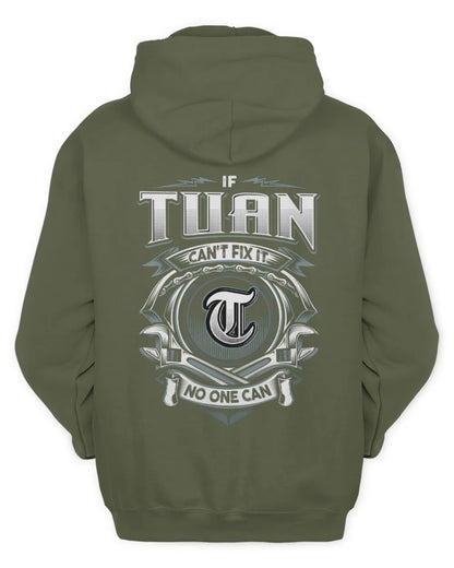 TUAN AP81-K4-626 - Personalized Ahmed Quote Apparel “If Ahmed Can't Fix It, No One Can” - Unisex Hoodie - Military Green
