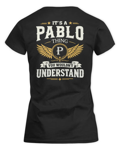 PABLO KT06-M008 It’s a [NAME] Thing – You Wouldn’t Understand | Personalized Vintage T-Shirt - Women's Standard T-Shirt - Black