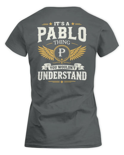 PABLO KT06-M008 It’s a [NAME] Thing – You Wouldn’t Understand | Personalized Vintage T-Shirt - Women's Standard T-Shirt - Charcoal
