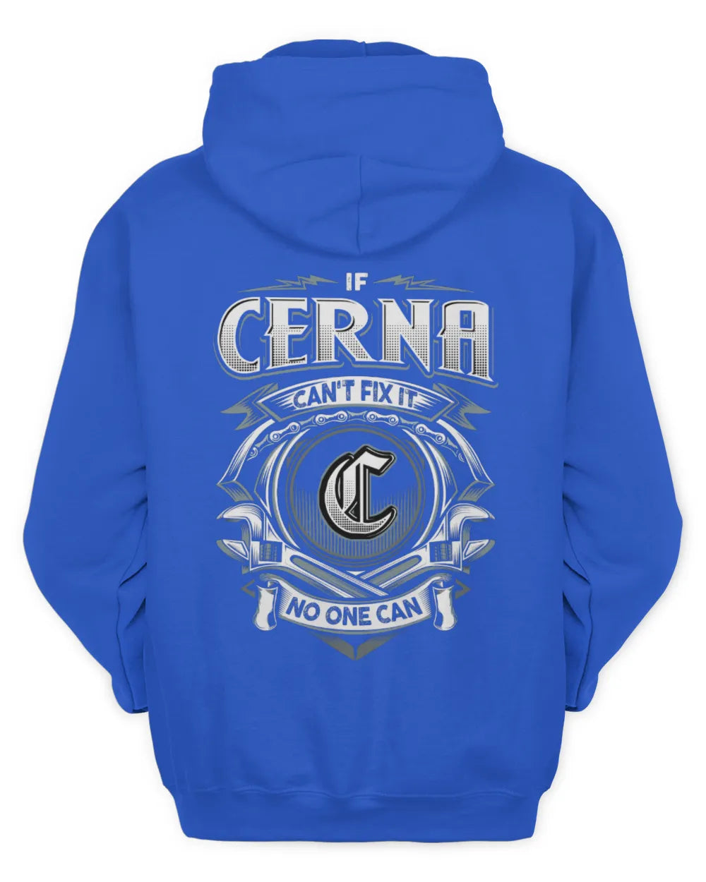 CERNA AP81-K4-626 - Personalized Ahmed Quote Apparel “If Ahmed Can't Fix It, No One Can” - Unisex Hoodie - Royal