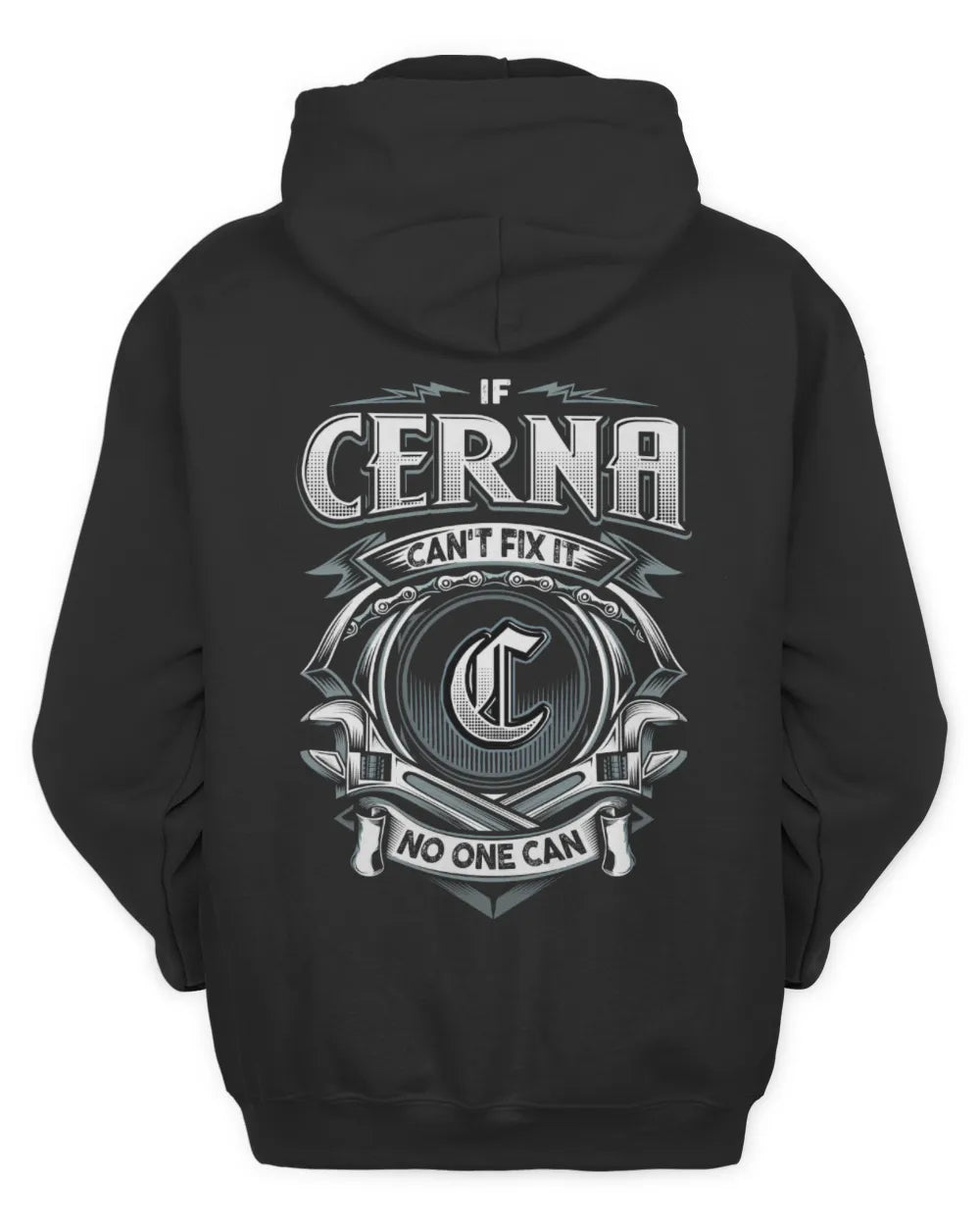 CERNA AP81-K4-626 - Personalized Ahmed Quote Apparel “If Ahmed Can't Fix It, No One Can” - Unisex Hoodie - Black