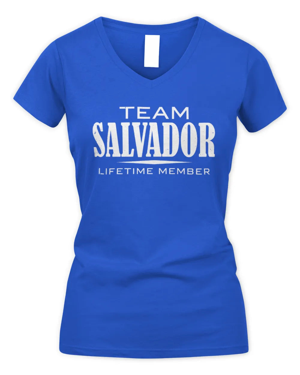 SALVADOR BL62-K4-128 - Personalized “Team NAME Lifetime Member” - Women's V-Neck T-Shirt - Royal