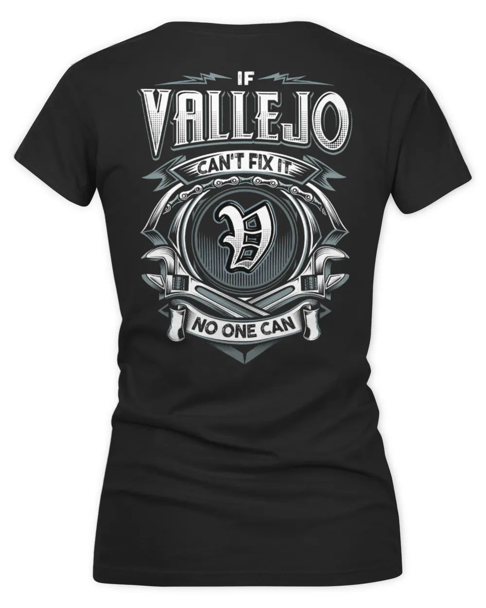 VALLEJO AP81-K4-626 - Personalized Ahmed Quote Apparel “If Ahmed Can't Fix It, No One Can” - Women's V-Neck T-Shirt - Black