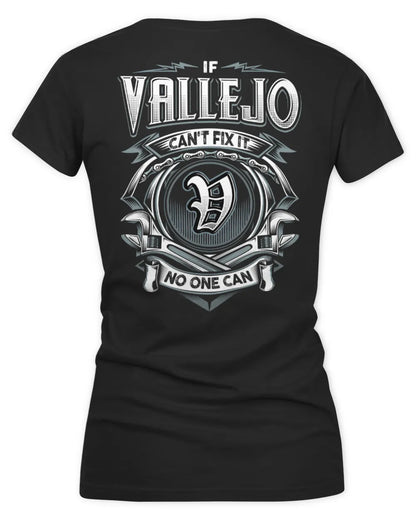 VALLEJO AP81-K4-626 - Personalized Ahmed Quote Apparel “If Ahmed Can't Fix It, No One Can” - Women's V-Neck T-Shirt - Black