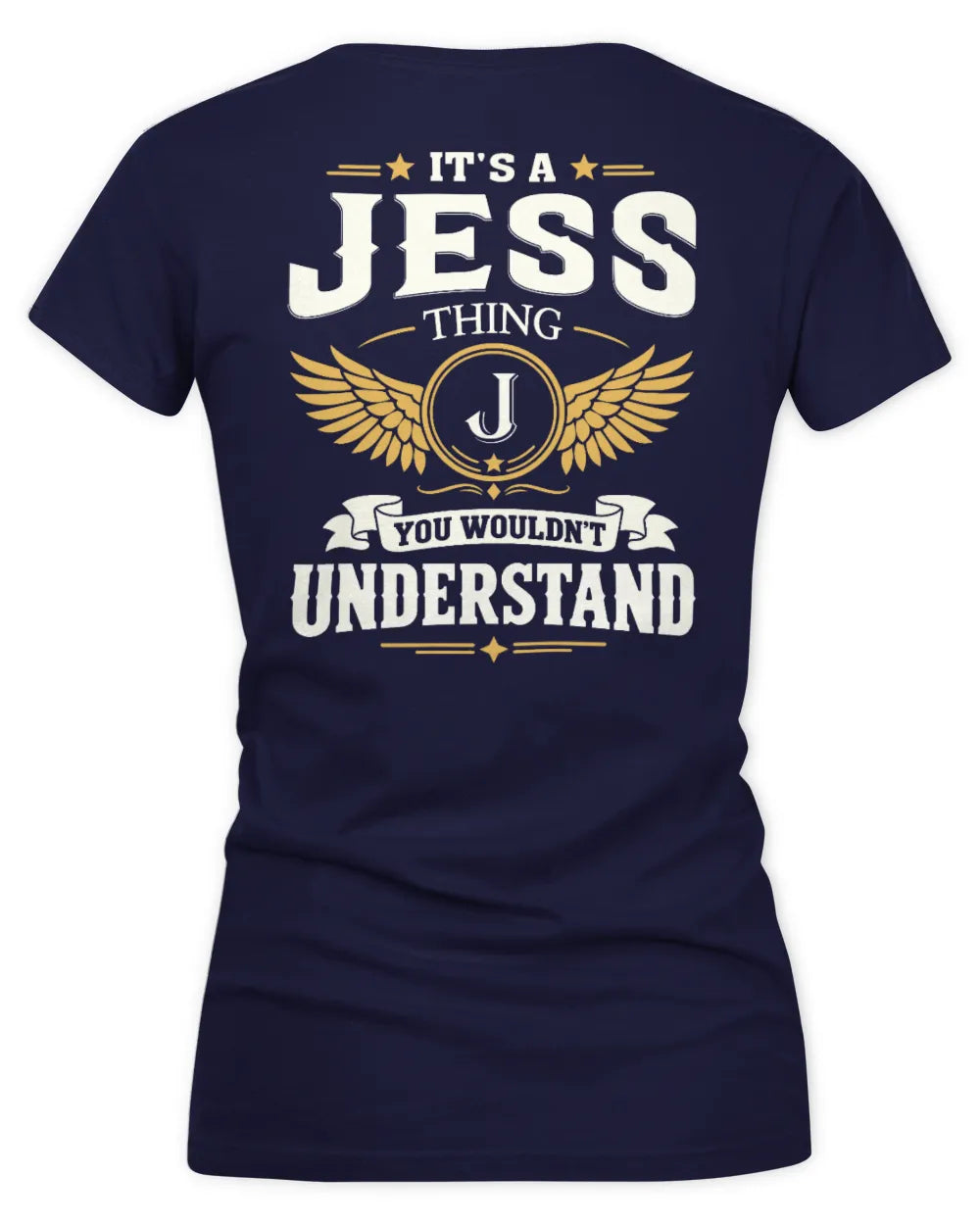 JESS KT06-M008 It’s a [NAME] Thing – You Wouldn’t Understand | Personalized Vintage T-Shirt - Women's V-Neck T-Shirt - Navy