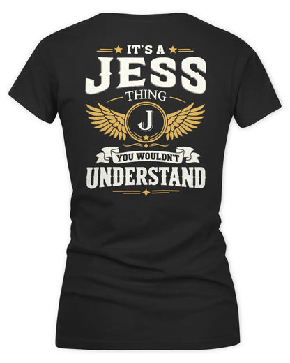 JESS KT06-M008 It’s a [NAME] Thing – You Wouldn’t Understand | Personalized Vintage T-Shirt - Women's V-Neck T-Shirt - Black