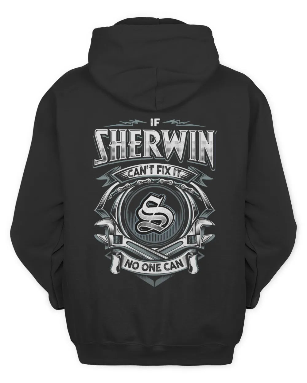SHERWIN AP81-K4-626 - Personalized Ahmed Quote Apparel “If Ahmed Can't Fix It, No One Can” - Unisex Hoodie - Black