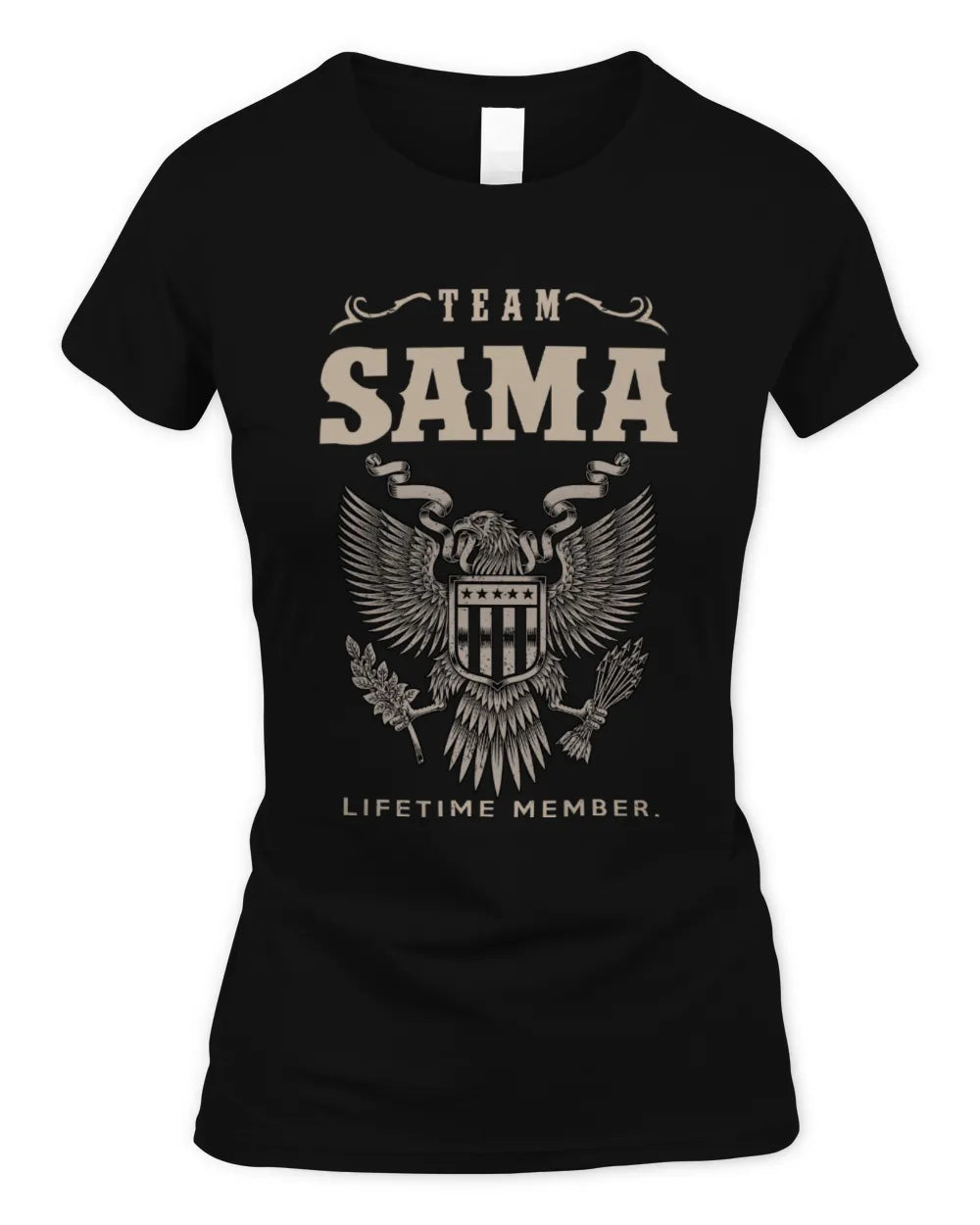 SAMA TP06-K82 – Personalized Classic Style Apparel “Team NAME Lifetime Member” - Women's Standard T-Shirt - Black