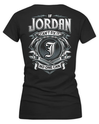 JORDAN AP81-K4-626 - Personalized Ahmed Quote Apparel “If Ahmed Can't Fix It, No One Can” - Women's V-Neck T-Shirt - Black