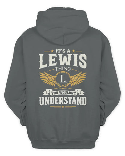 LEWIS KT06-M008 It’s a [NAME] Thing – You Wouldn’t Understand | Personalized Vintage T-Shirt - Unisex Hoodie - Charcoal