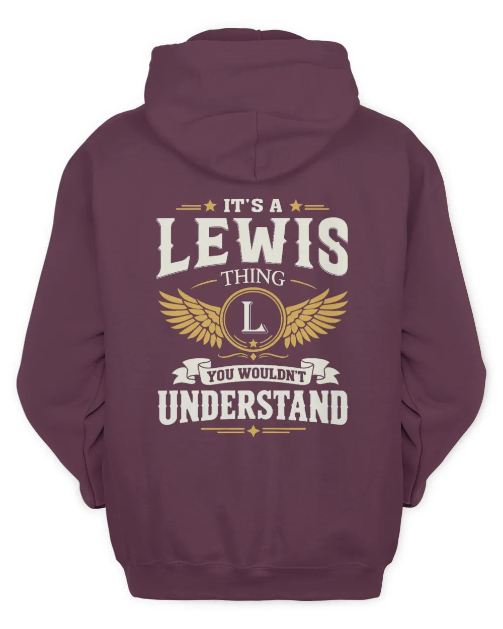 LEWIS KT06-M008 It’s a [NAME] Thing – You Wouldn’t Understand | Personalized Vintage T-Shirt - Unisex Hoodie - Maroon
