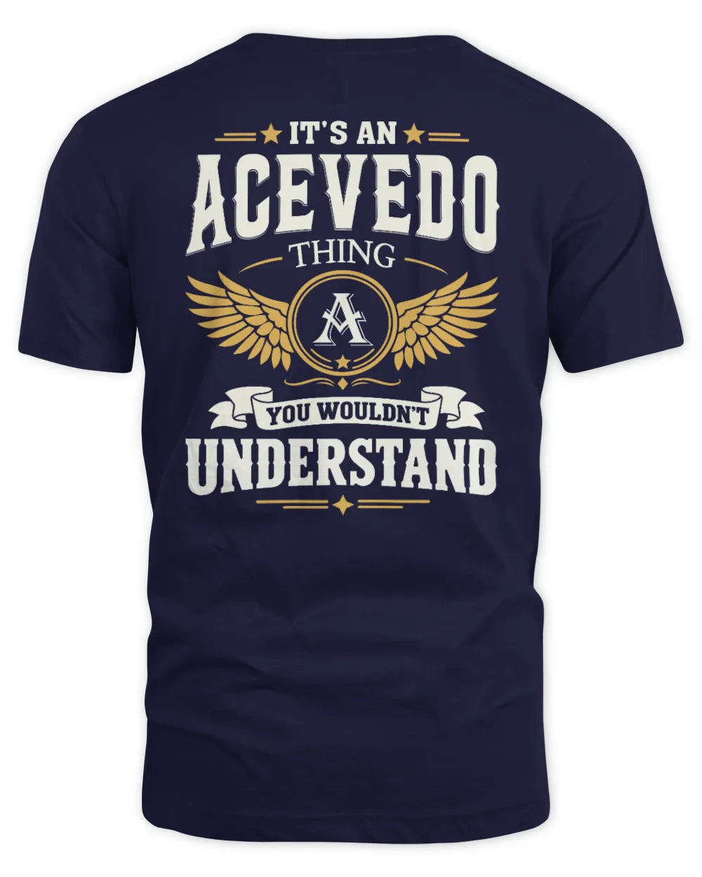 ACEVEDO KT06-M008 It’s a [NAME] Thing – You Wouldn’t Understand | Personalized Vintage T-Shirt - Unisex Standard T-Shirt - Navy