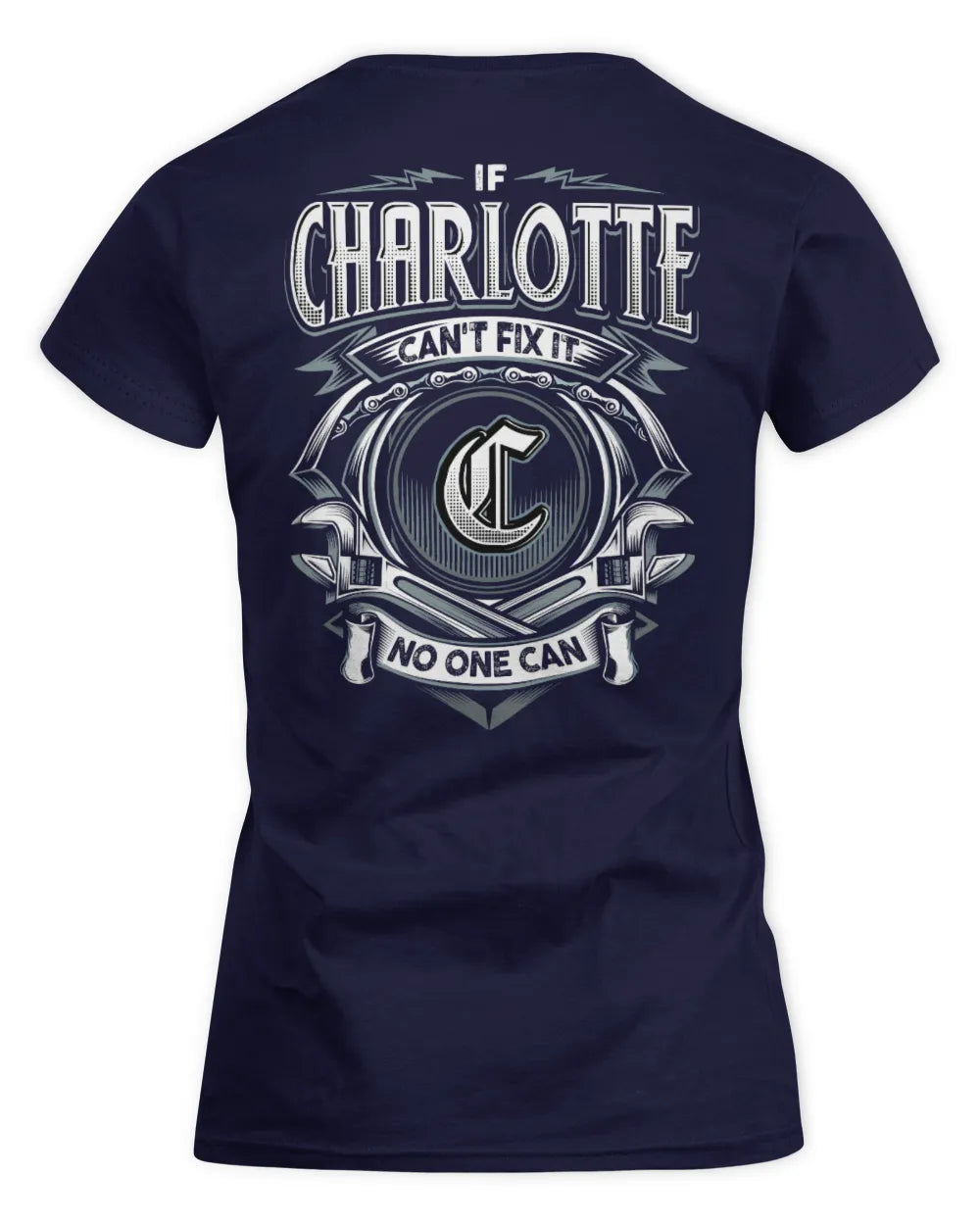 CHARLOTTE AP81-K4-626 - Personalized Ahmed Quote Apparel “If Ahmed Can't Fix It, No One Can” - Women's Standard T-Shirt - Navy