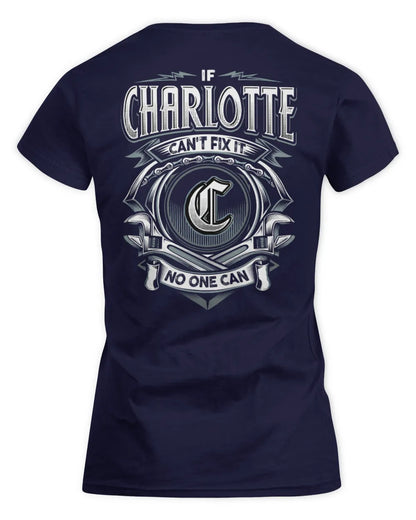 CHARLOTTE AP81-K4-626 - Personalized Ahmed Quote Apparel “If Ahmed Can't Fix It, No One Can” - Women's Standard T-Shirt - Navy