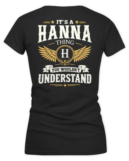 HANNA KT06-M008 It’s a [NAME] Thing – You Wouldn’t Understand | Personalized Vintage T-Shirt - Women's V-Neck T-Shirt - Black