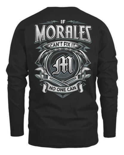 MORALES AP81-K4-626 - Personalized Ahmed Quote Apparel “If Ahmed Can't Fix It, No One Can” - Men's Long Sleeved T-Shirt - Black