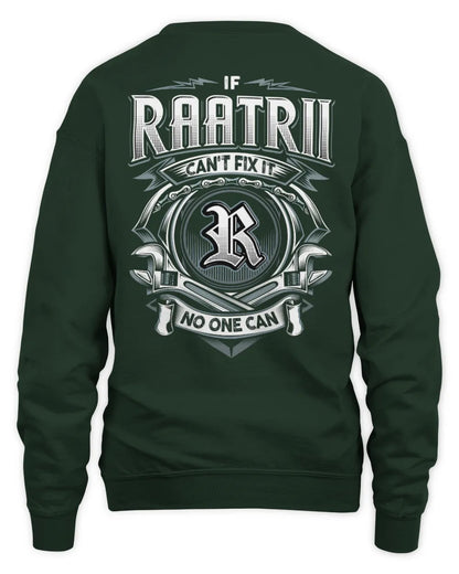 RAATRII AP81-K4-626 - Personalized Ahmed Quote Apparel “If Ahmed Can't Fix It, No One Can” - Unisex Sweatshirt - Forest Green