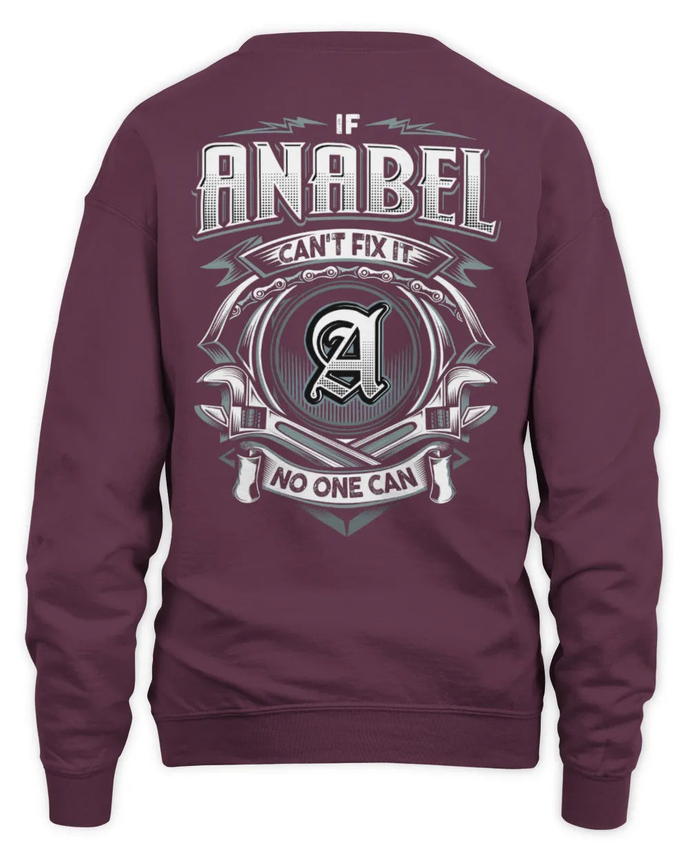 ANABEL AP81-K4-626 - Personalized Ahmed Quote Apparel “If Ahmed Can't Fix It, No One Can” - Unisex Sweatshirt - Maroon