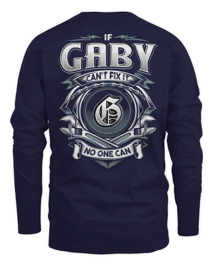 GABY AP81-K4-626 - Personalized Ahmed Quote Apparel “If Ahmed Can't Fix It, No One Can” - Men's Long Sleeved T-Shirt - Navy